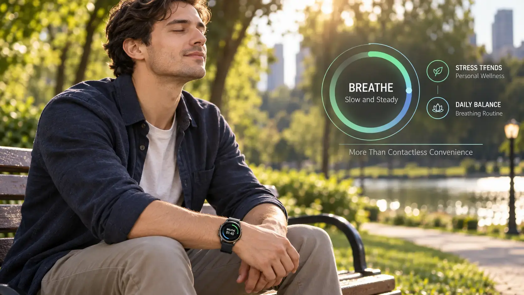 User configuring NFC smartwatch settings and checking regional service compatibility at home. User configuring NFC smartwatch settings and checking regional service compatibility at home.