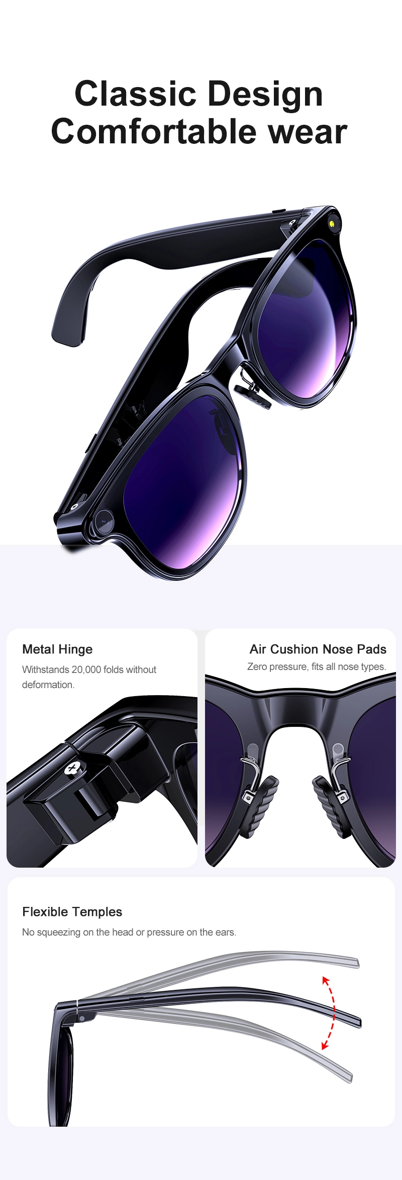 AI Audio Glasses Detail AI Audio Glasses Detail