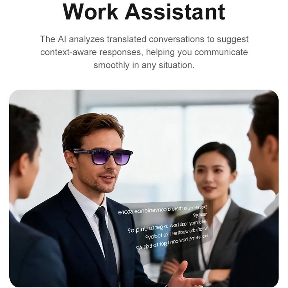 AI Audio Glasses Scrne AI Audio Glasses Scrne