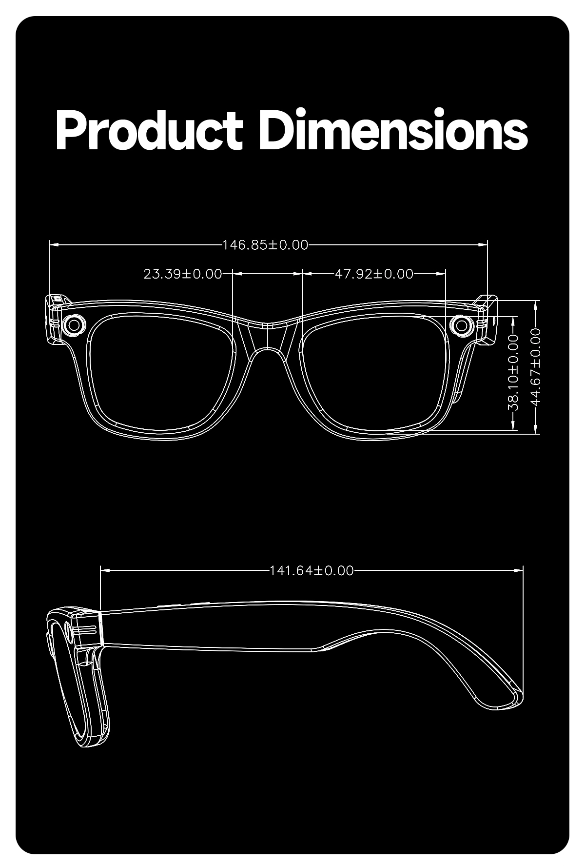 AI Language Glasses Size