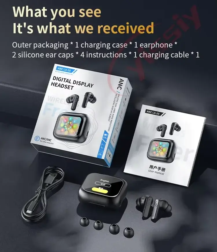 Wireless Noise Cancel Headphones packing