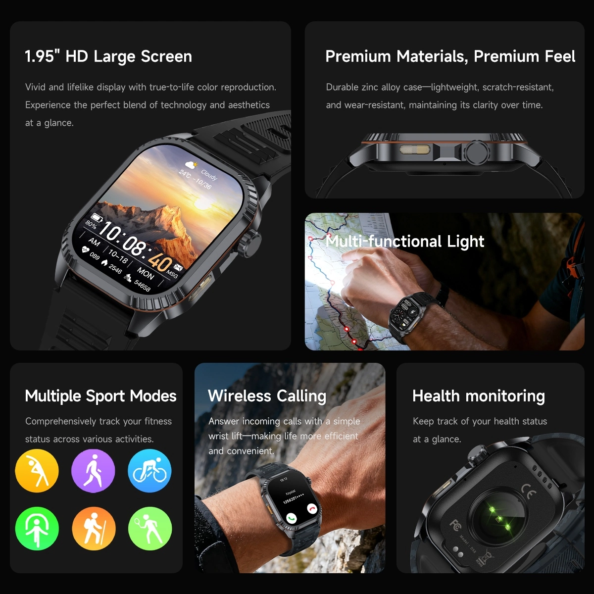 Aluminum Smartwatch Function