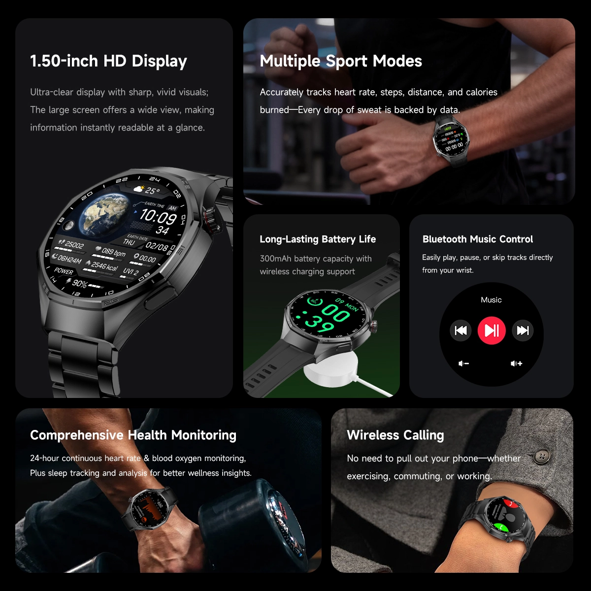 Titanium eSIM Smartwatch function and scene Titanium eSIM Smartwatch function and scene