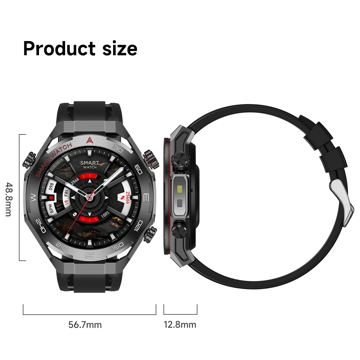 Premium Sports Smartwatch size Premium Sports Smartwatch size
