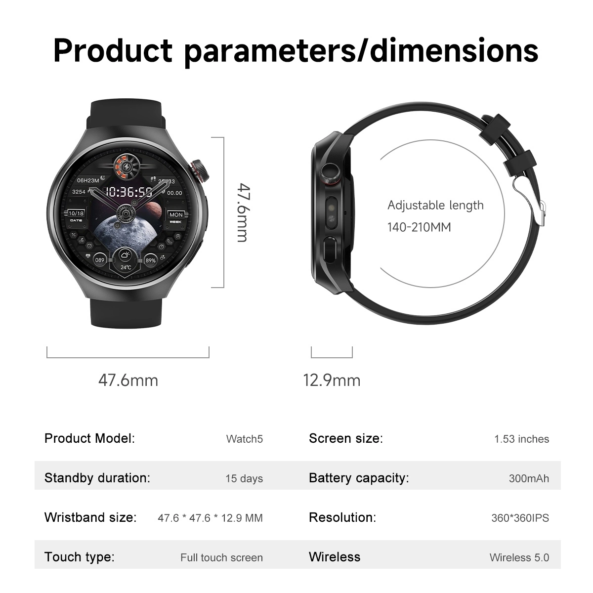 Heart Rate Sleep Smartwatch size Heart Rate Sleep Smartwatch size