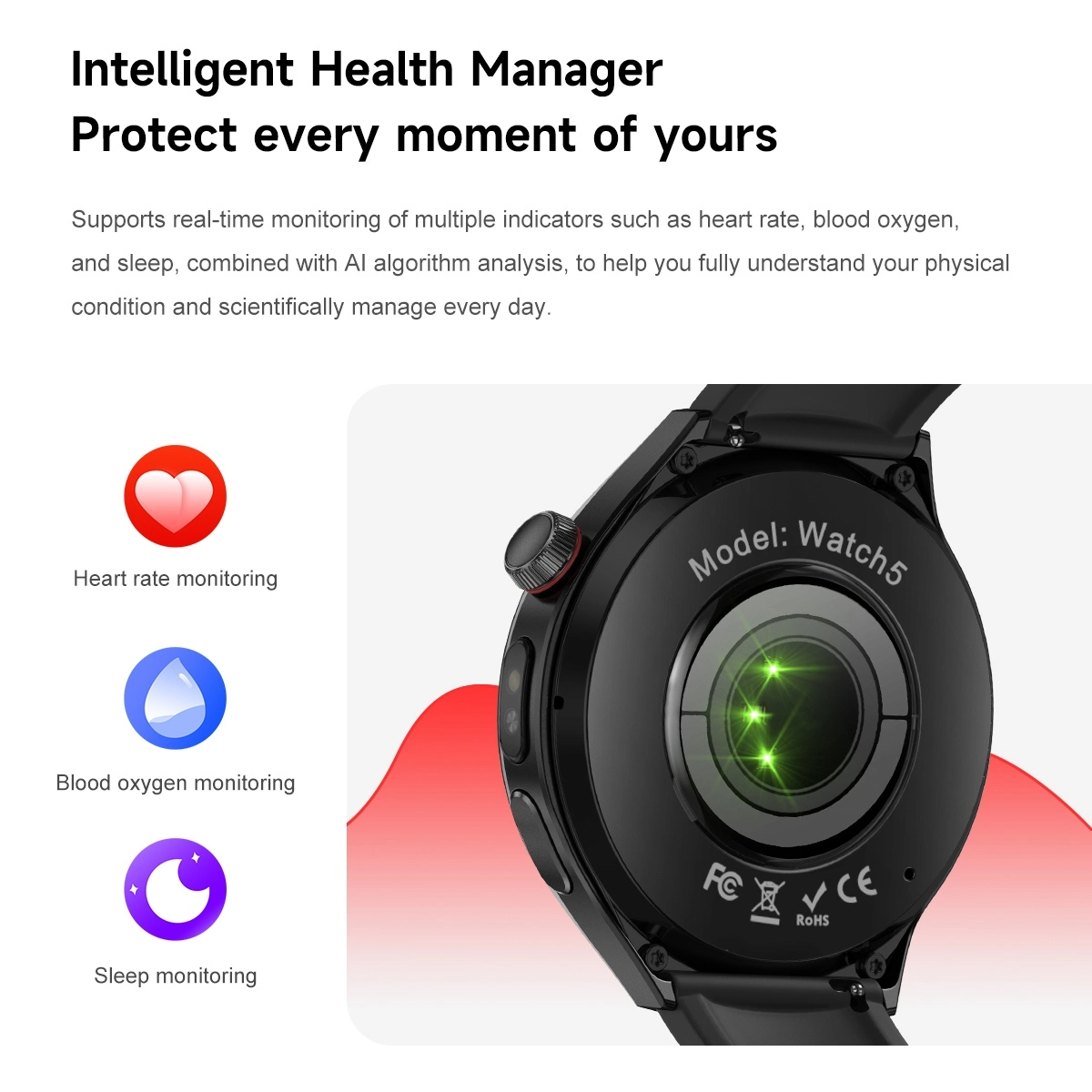 Heart Rate Sleep Smartwatch function Heart Rate Sleep Smartwatch function