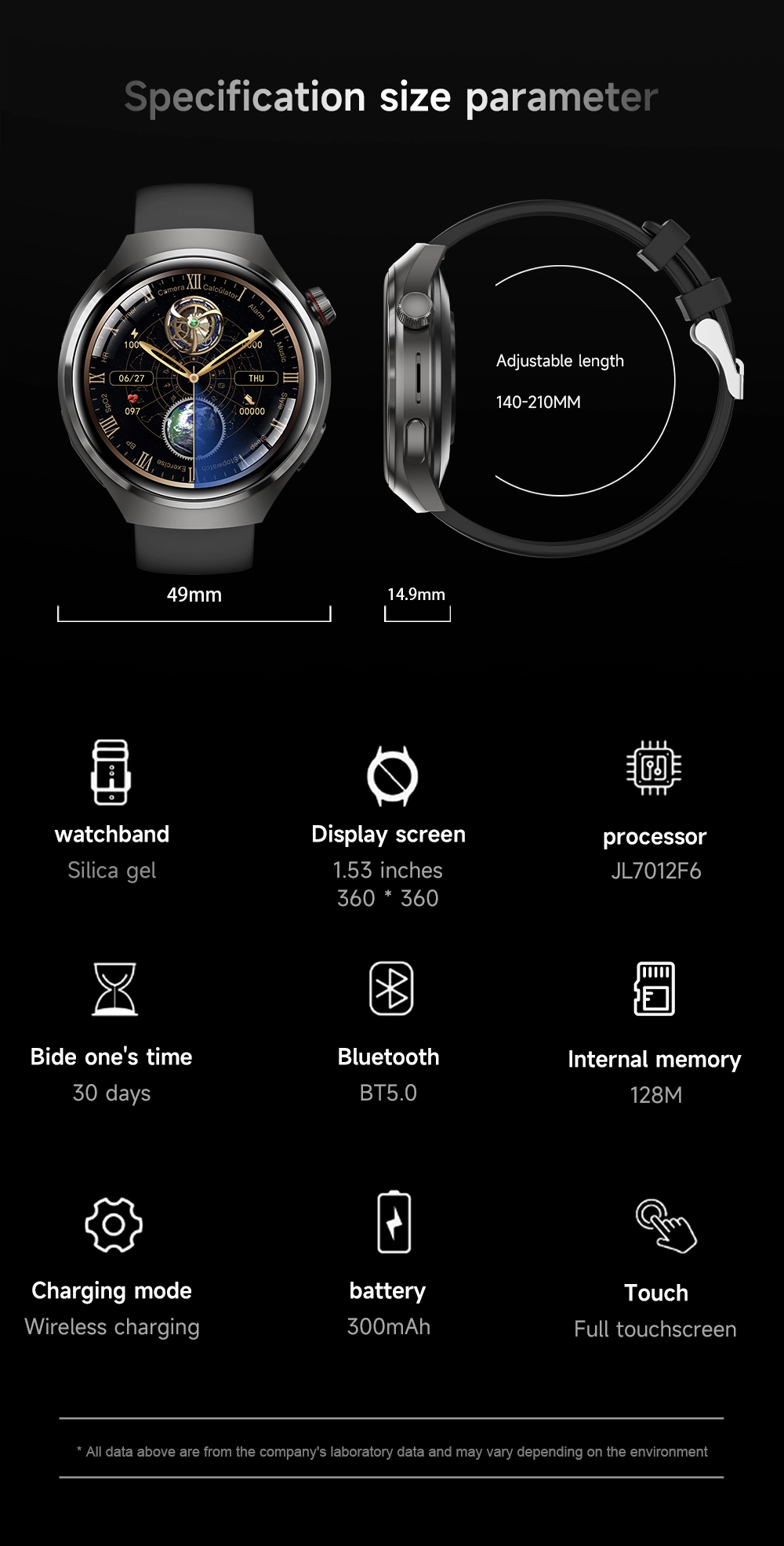 Endurance Smartwatch size Endurance Smartwatch size