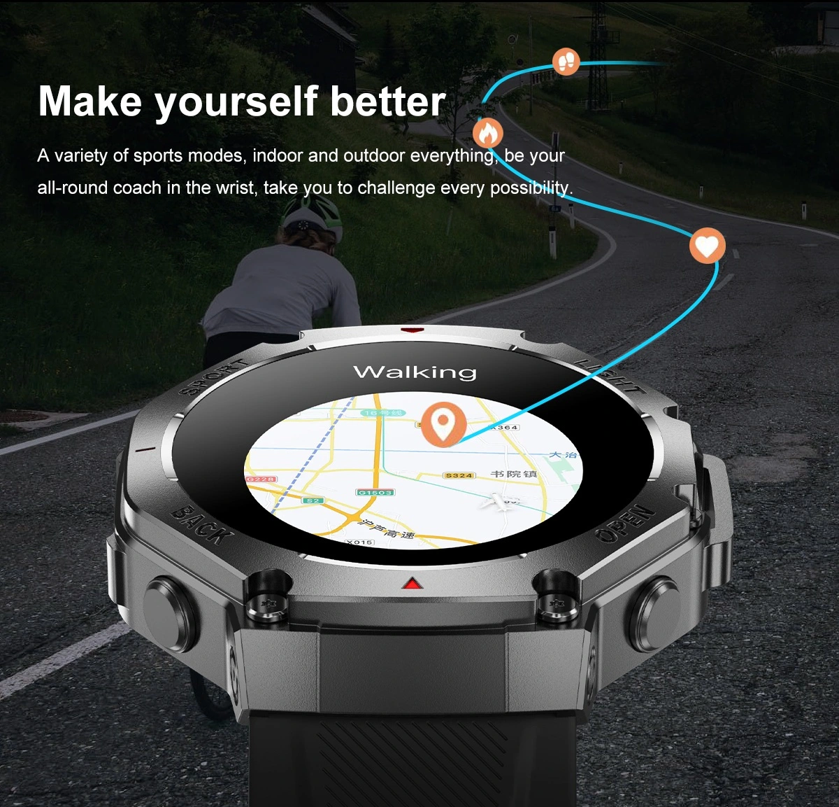 Athletic GPS Smartwatch function