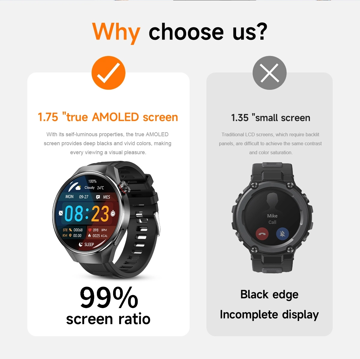 Smooth Display Smartwatch advantage Smooth Display Smartwatch advantage