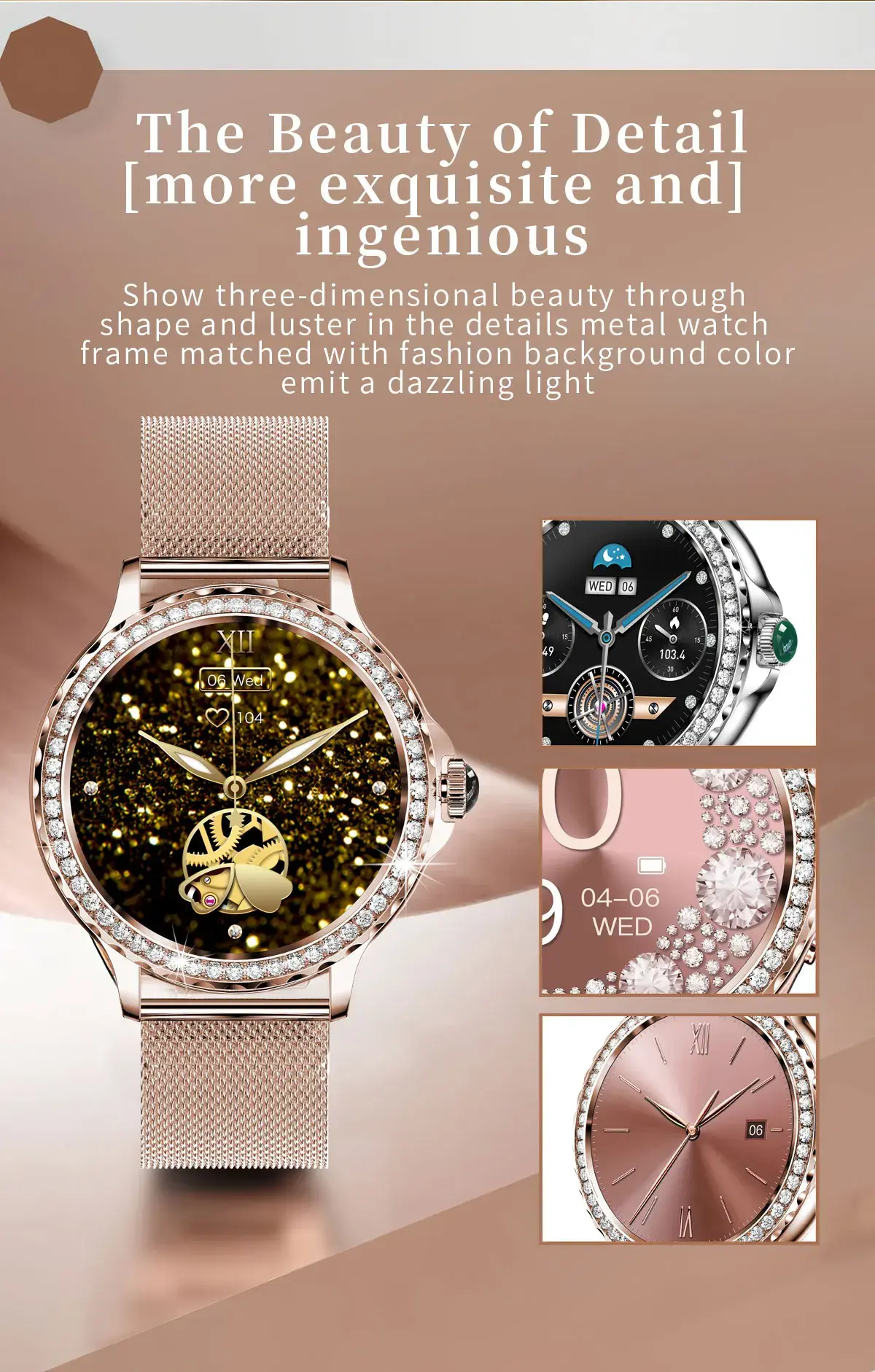 Elegant Rose Gold Watch advantage