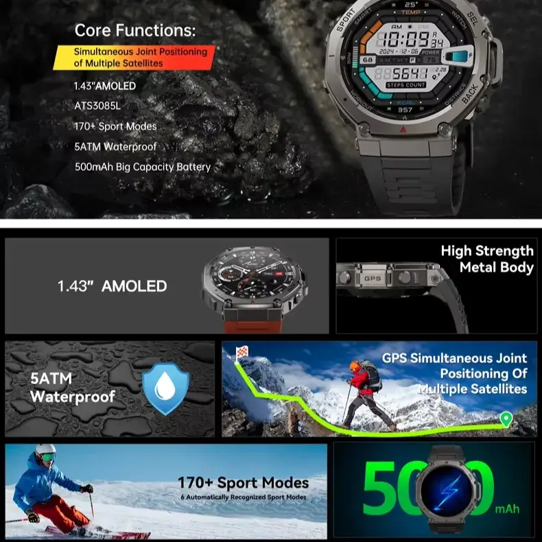 AMOLED GPS Smartwatch function AMOLED GPS Smartwatch function