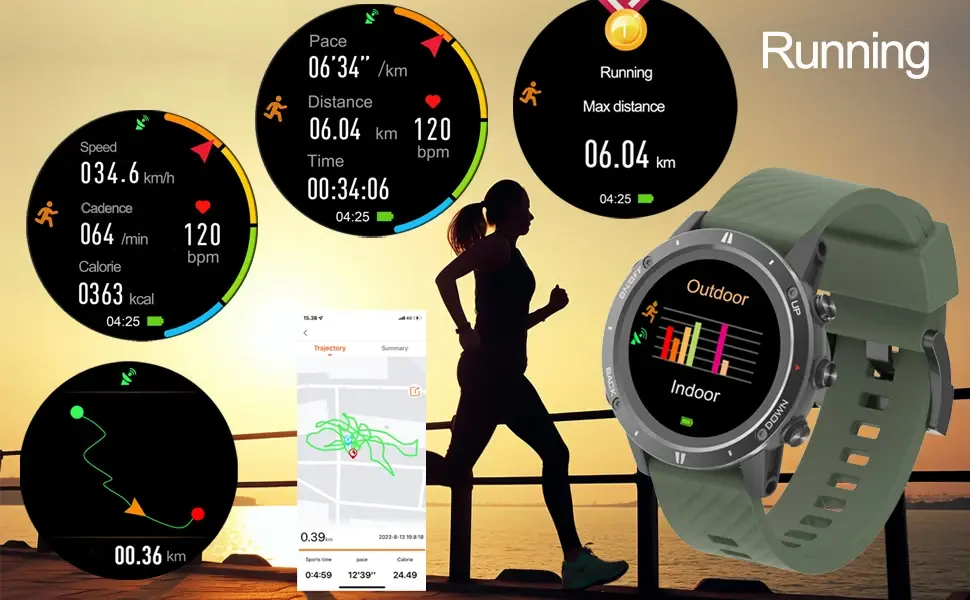 Rugged GPS Compass Smartwatch function