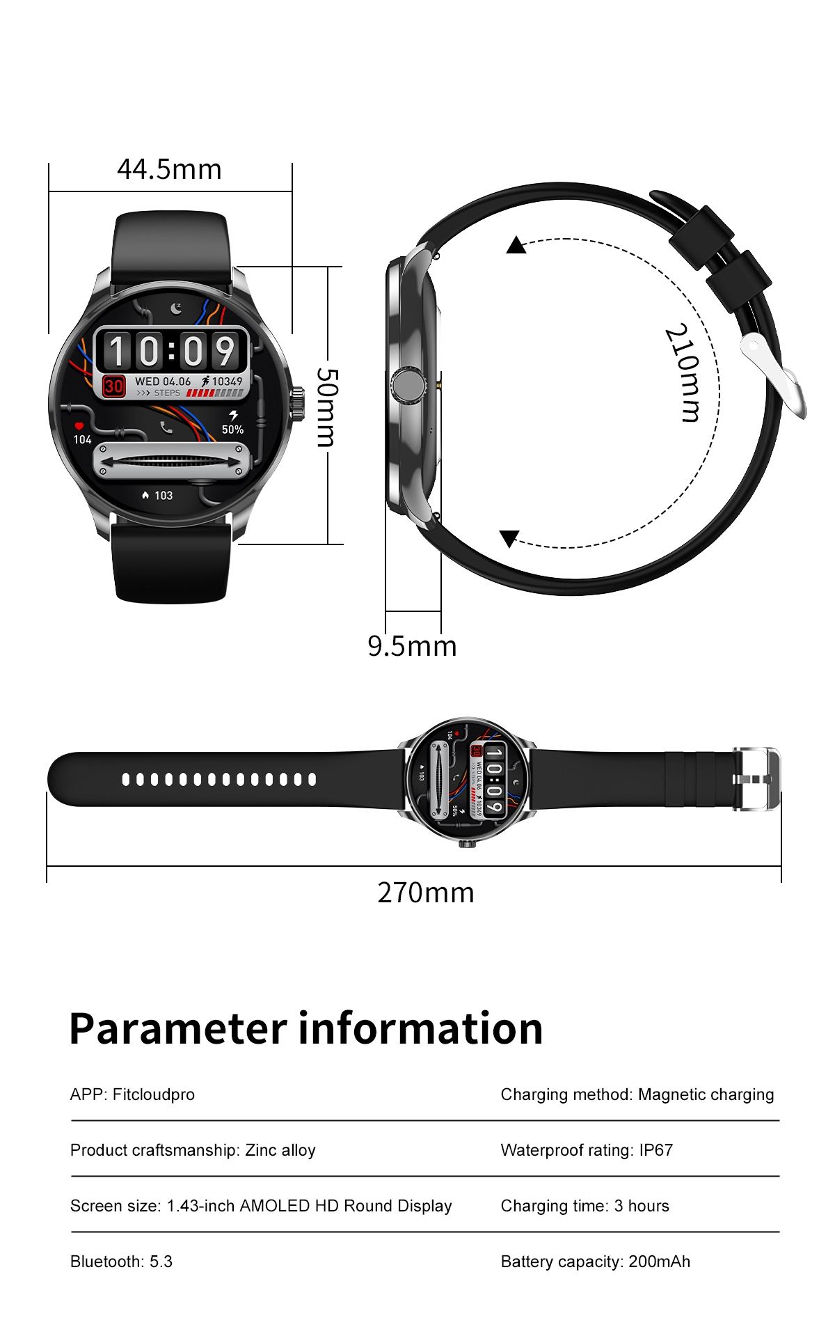 Performance Smartwatch size Performance Smartwatch size