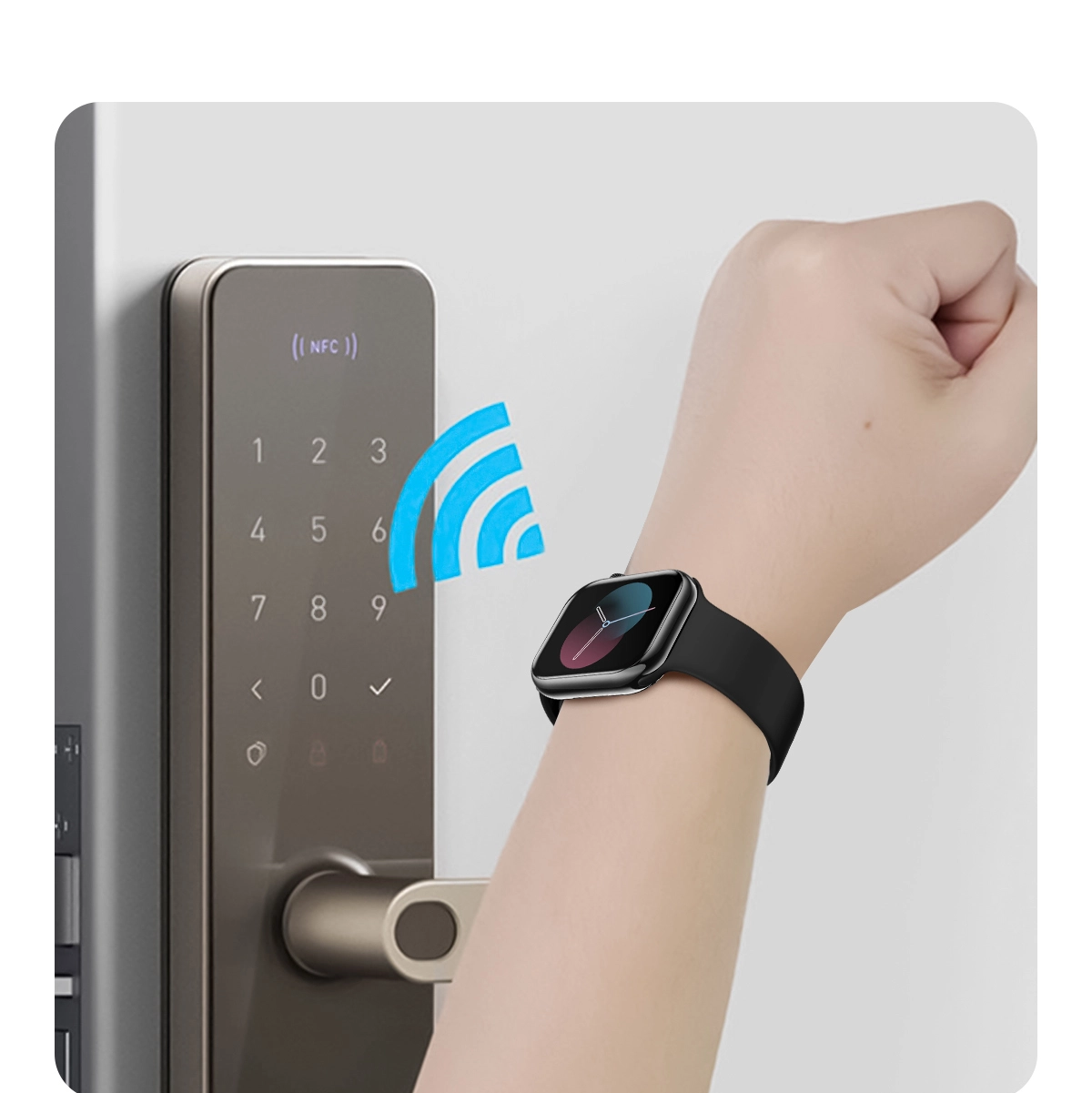 Square NFC Smartwatch function and scene