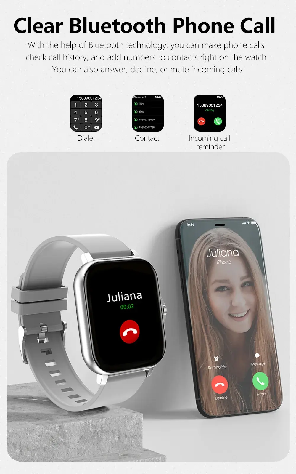 Large Display Lightweight Daily Smartwatch function Large Display Lightweight Daily Smartwatch function