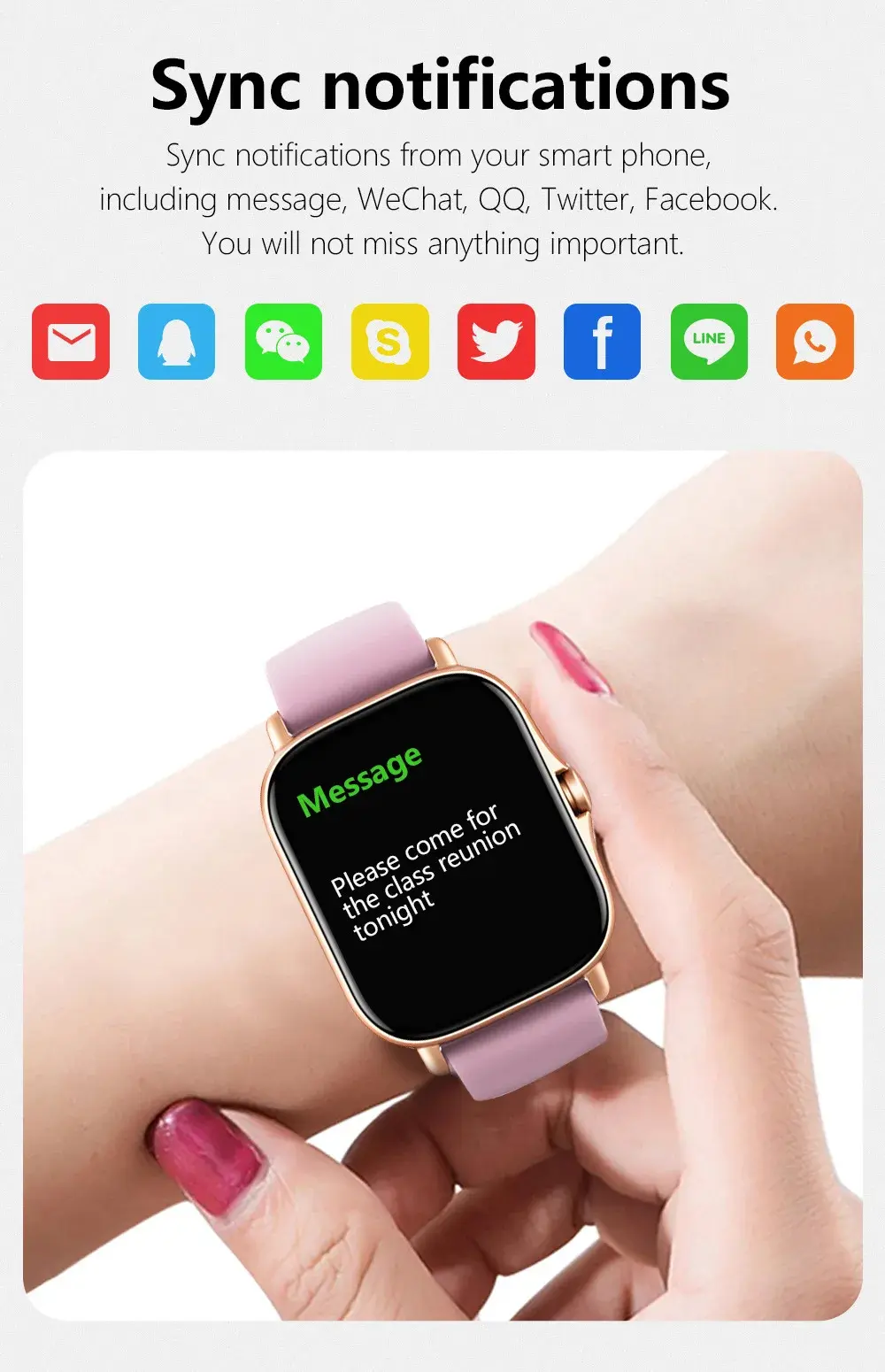 Large Display Lightweight Daily Smartwatch function Large Display Lightweight Daily Smartwatch function