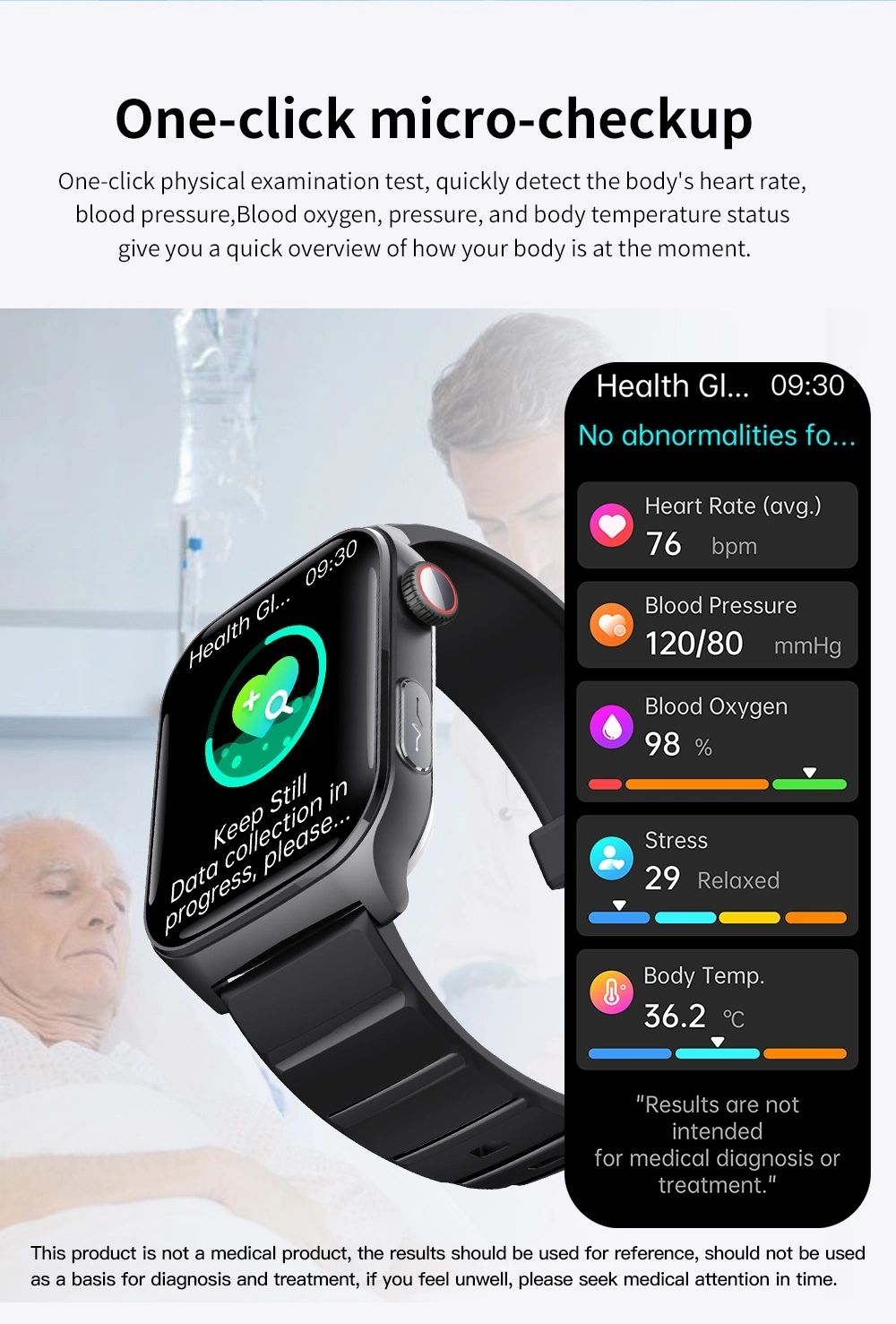 Square HD Health Smartwatch function