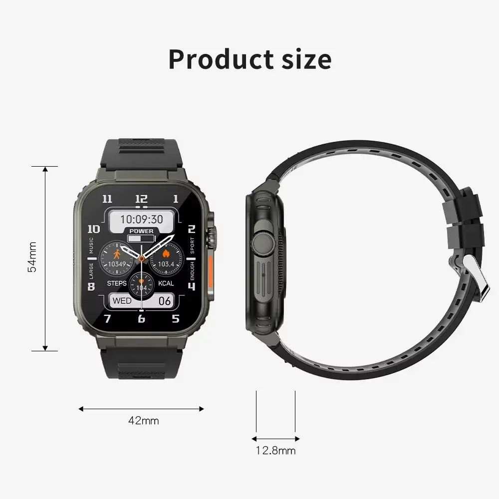 Music Control Smartwatch size Music Control Smartwatch size