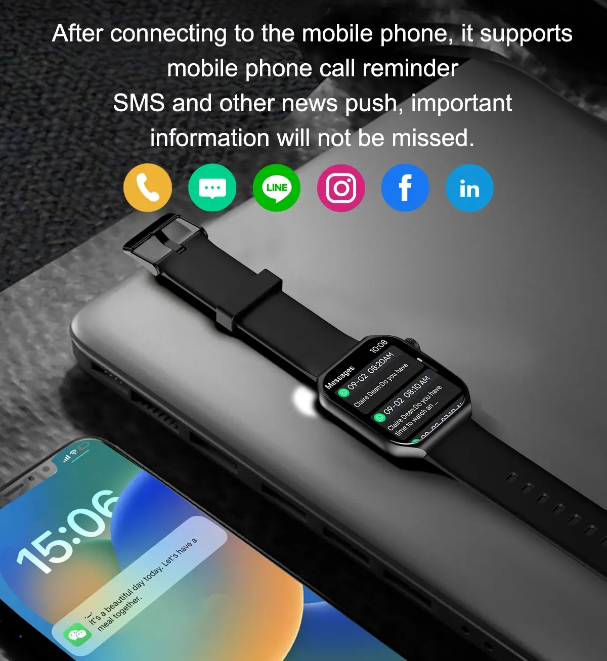 Bluetooth Music Smartwatch function