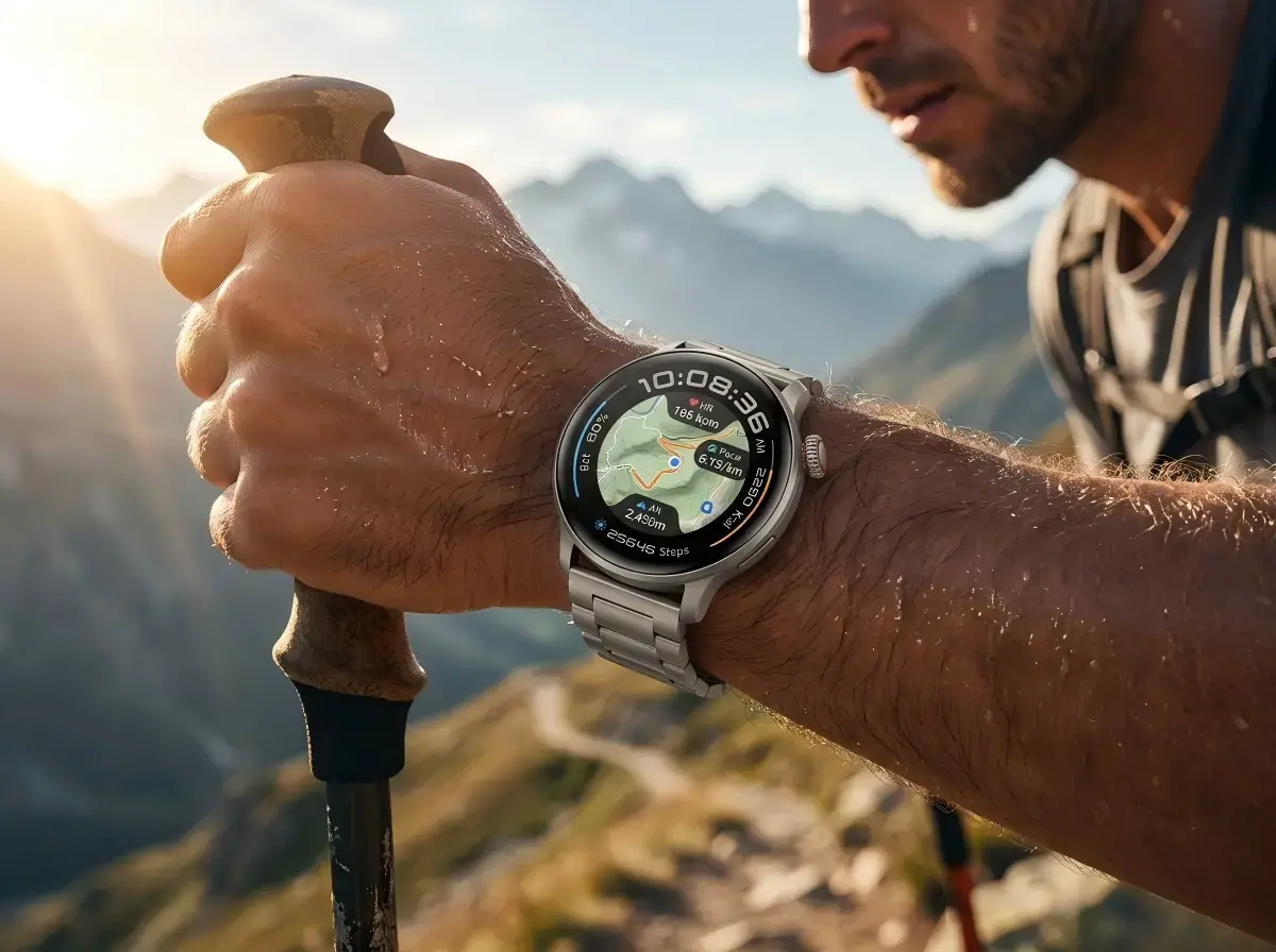 Titanium smartwatch for outdoor sports