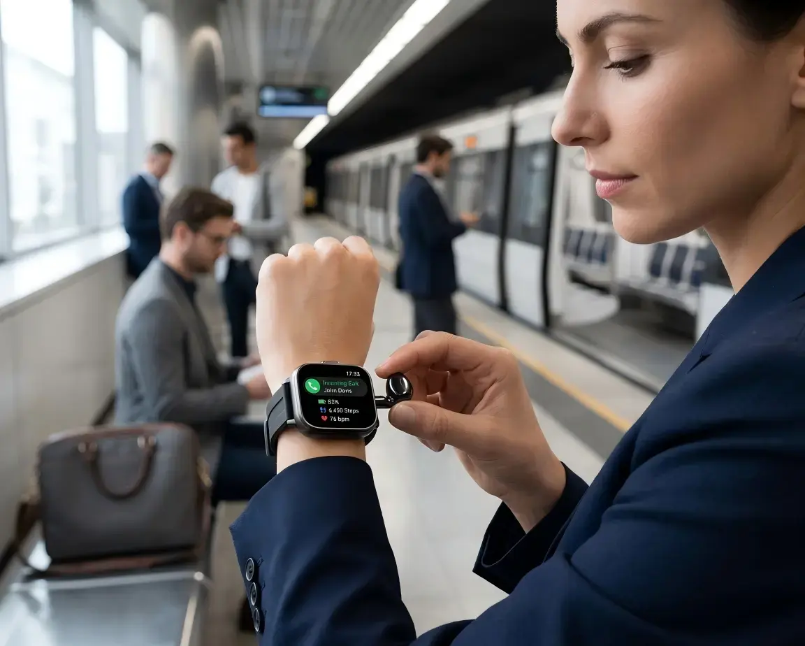 Smartwatch 2 in 1 helping with private calls and work efficiency