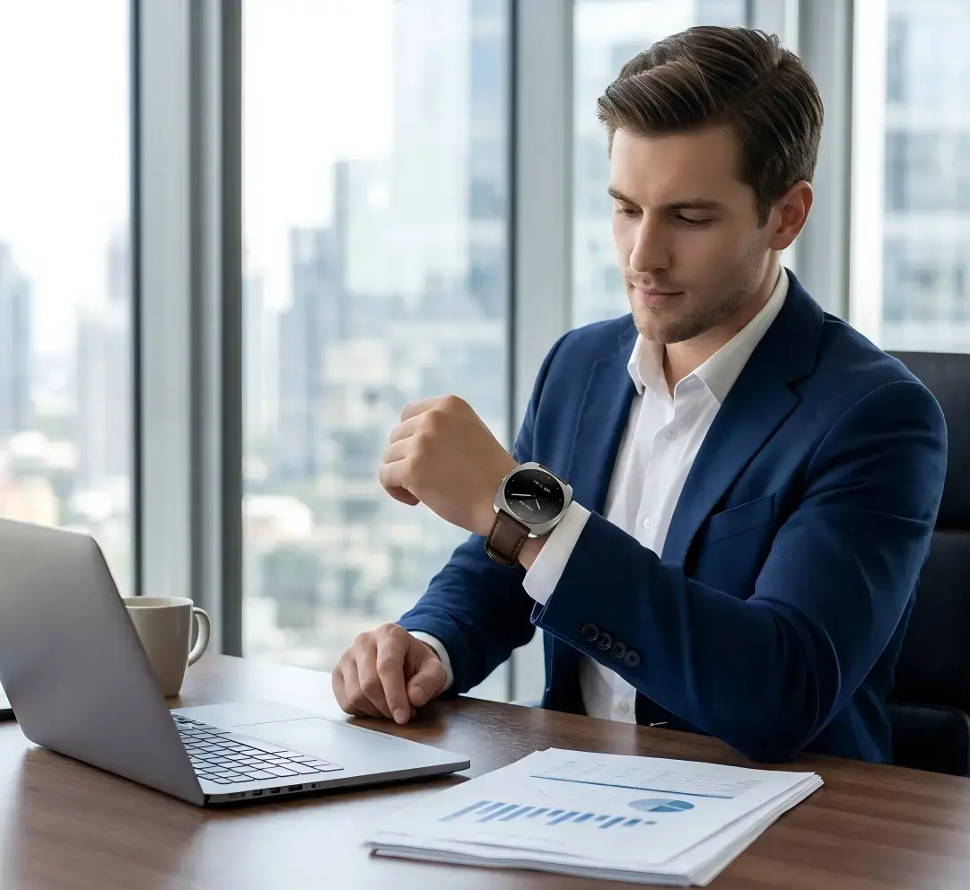 smartwatch meeting agenda and email notifications in office smartwatch meeting agenda and email notifications in office