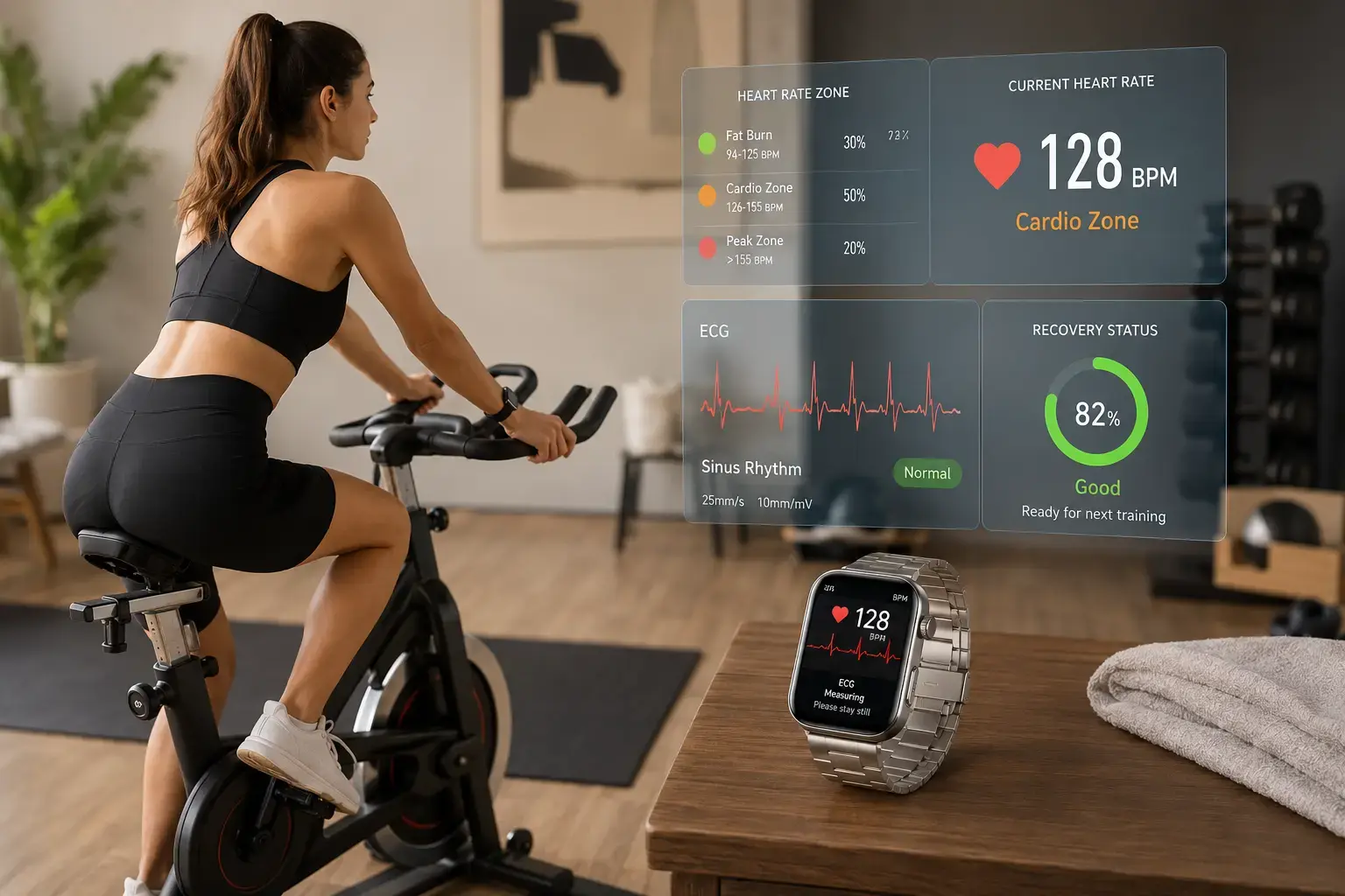 ecg sport watch heart rate and ECG monitoring