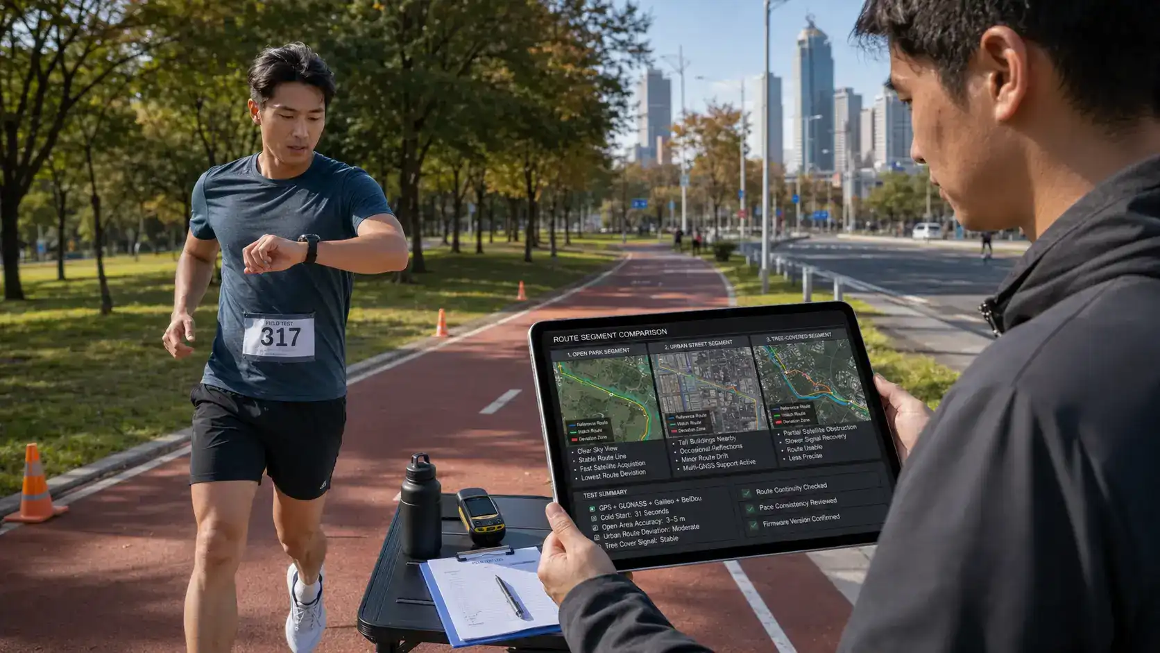 Athletic GPS smartwatch route accuracy field test. Athletic GPS smartwatch route accuracy field test.