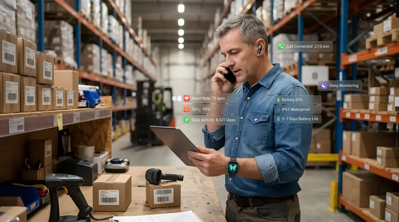 Using detachable Bluetooth earbud from smartwatch. Using detachable Bluetooth earbud from smartwatch.