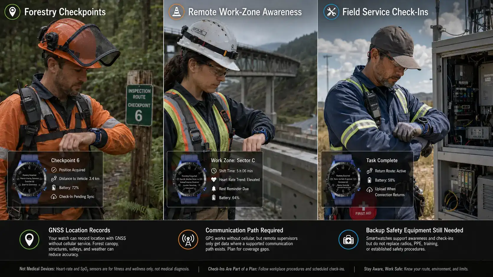 GPS compass smartwatch used in adventure sports. GPS compass smartwatch used in adventure sports.