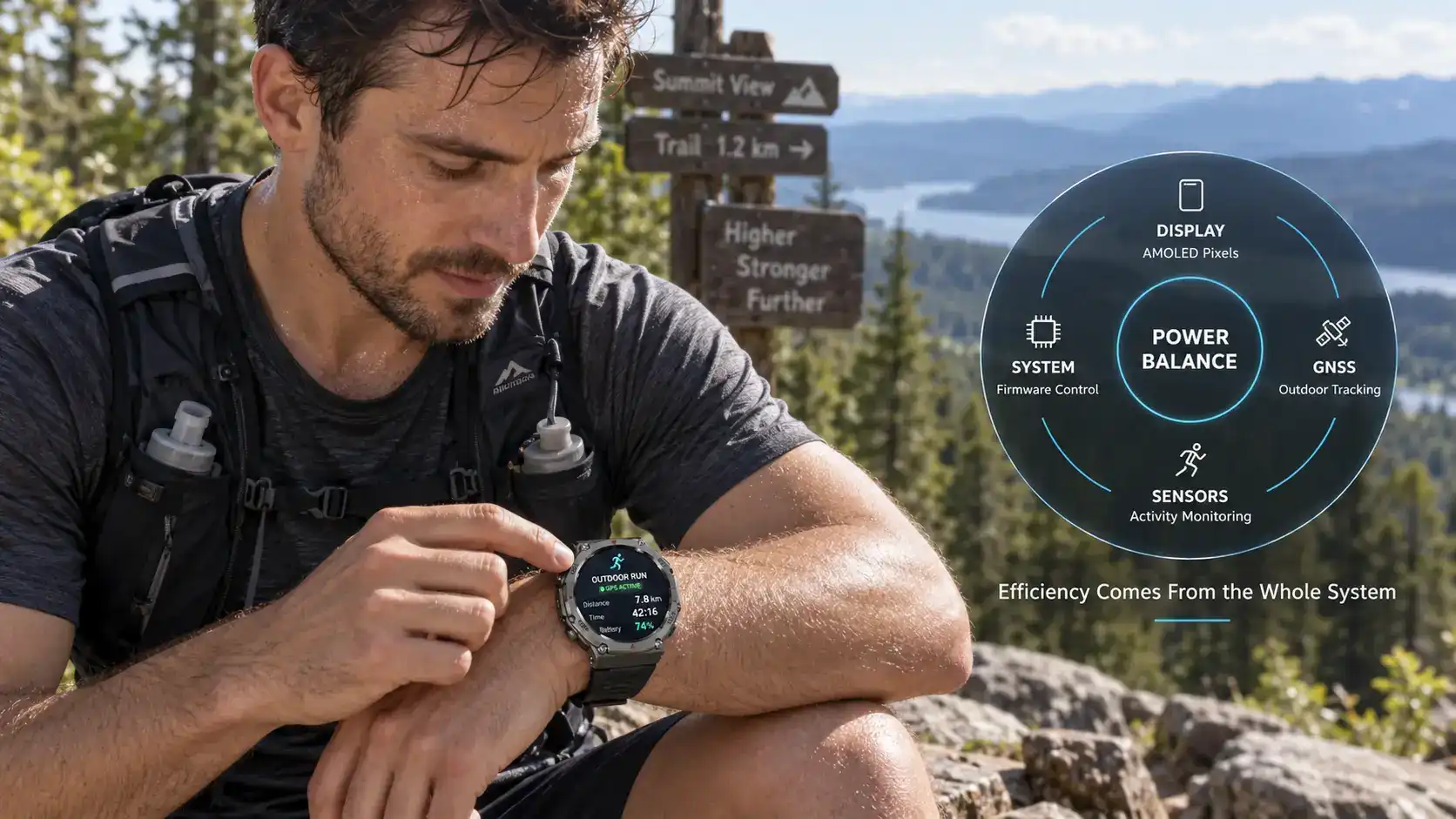 Improving Power Efficiency in AMOLED GPS Watches