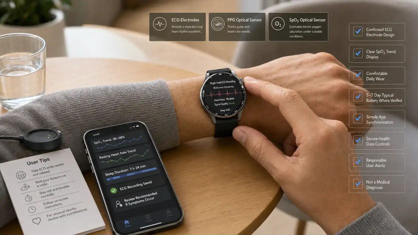 How to Choose the Right ECG SpO2 Smartwatch for Health Tracking
