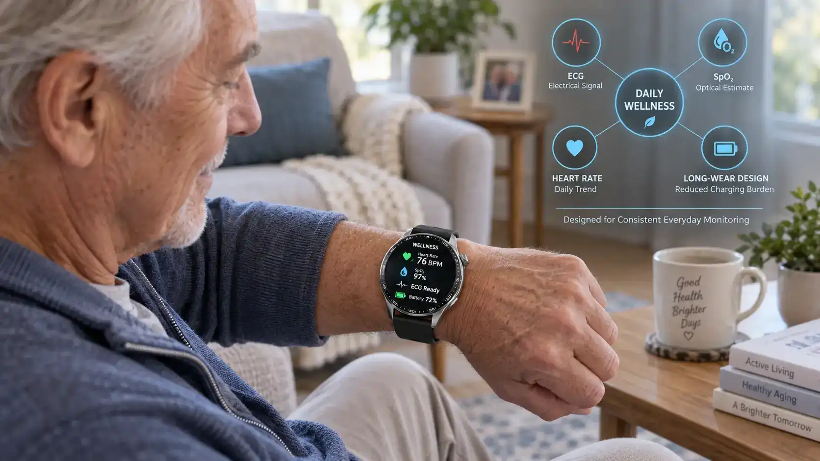 Custom ECG SpO2 Smartwatch Design for Healthcare Applications