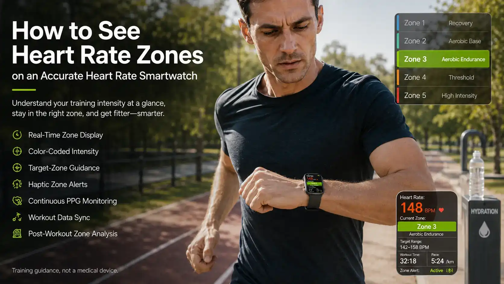 How to see heart rate zones on an Accurate Heart Rate Smartwatch