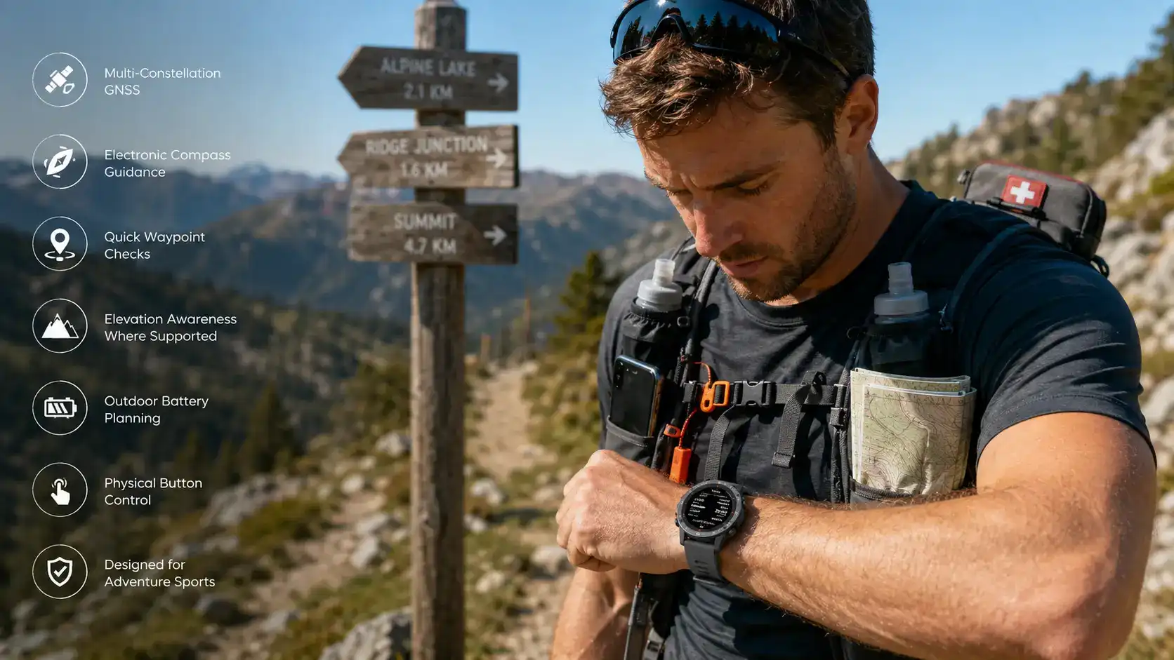 How Rugged GPS Compass Smartwatch Supports Adventure Sports