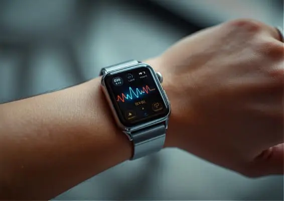 ECG Health Smartwatch with Sleep and Stress Tracking