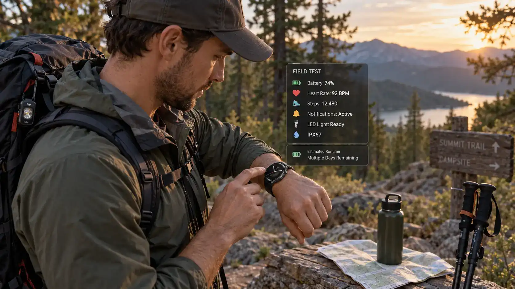 Testing Outdoor Light Smartwatch Performance Outdoors