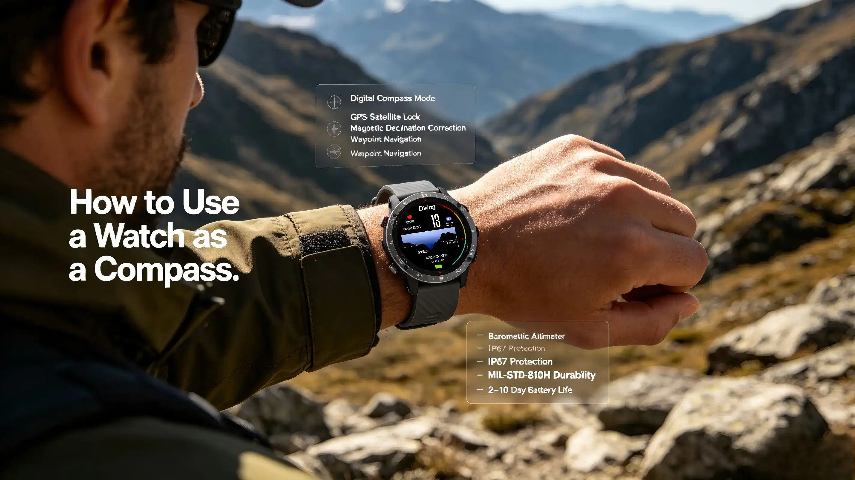 How to use a watch as a compass​