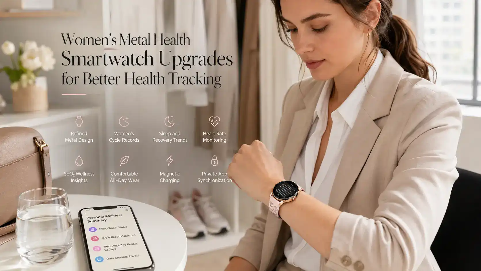 Women’s Metal Health Smartwatch Upgrades for Better Health Tracking
